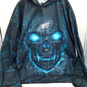 Philadelphia Eagles Hoodie Skulls EUC Men XXL